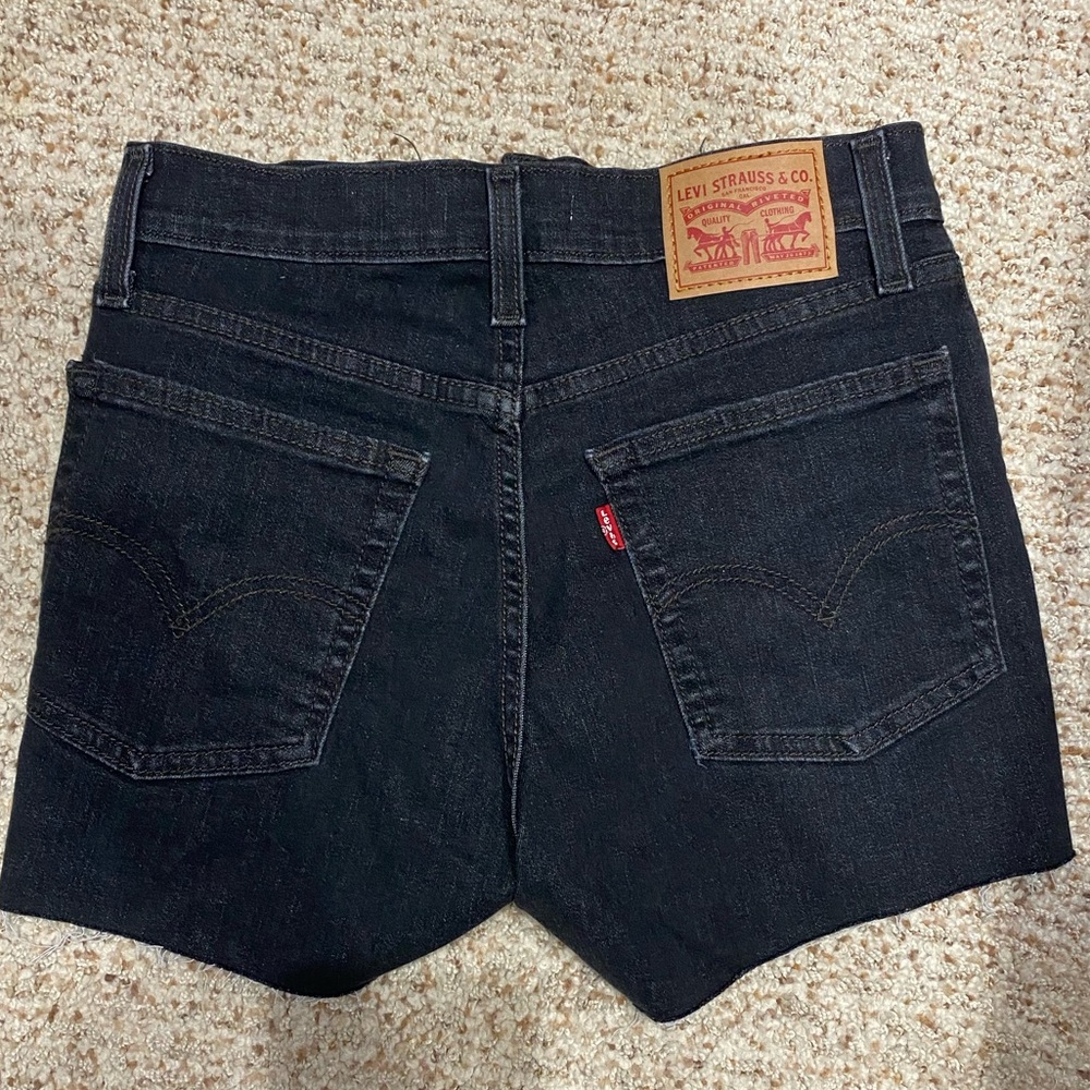 Levi’s black denim shorts